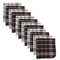 Contemporary Home Living Windowpane Absorbent Kitchen Dishcloths - 13" - Brown and White - Set of 12